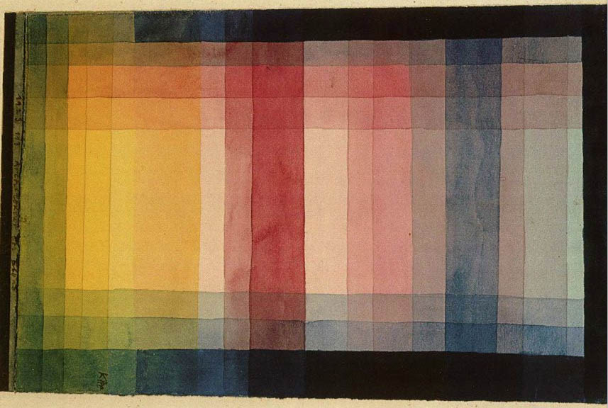 Paul Klee 1923. Farveprøve billedet er vendt 90 grader